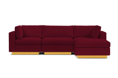 Taylor Plush 4pc Modular Chaise Sectional Sofa :: Leg Finish: Natural