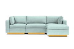 Taylor Plush 4pc Modular Chaise Sectional Sofa :: Leg Finish: Natural