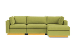 Taylor Plush 4pc Modular Chaise Sectional Sofa :: Leg Finish: Natural