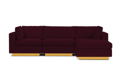 Taylor Plush 4pc Modular Chaise Sectional Sofa :: Leg Finish: Natural