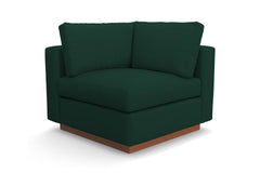 Taylor Plush Corner Seat :: Leg Finish: Pecan