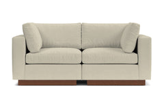 Taylor Plush 2pc Modular Sofa :: Leg Finish: Pecan