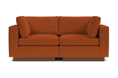 Taylor Plush 2pc Modular Sofa :: Leg Finish: Pecan