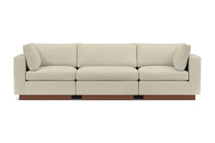 Taylor Plush 3pc Modular Sofa :: Leg Finish: Pecan