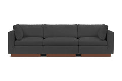 Taylor Plush 3pc Modular Sofa :: Leg Finish: Pecan