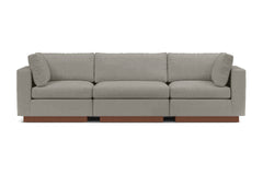 Taylor Plush 3pc Modular Sofa :: Leg Finish: Pecan
