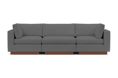 Taylor Plush 3pc Modular Sofa :: Leg Finish: Pecan
