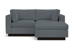 Taylor Plush 3pc Modular Reversible Chaise Sofa :: Leg Finish: Espresso