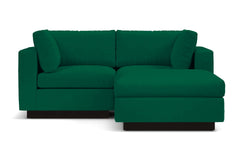 Taylor Plush 3pc Modular Reversible Chaise Sofa :: Leg Finish: Espresso