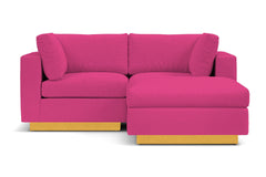 Taylor Plush 3pc Modular Reversible Chaise Sofa :: Leg Finish: Natural