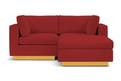 Taylor Plush 3pc Modular Reversible Chaise Sofa :: Leg Finish: Natural