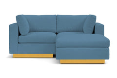 Taylor Plush 3pc Modular Reversible Chaise Sofa :: Leg Finish: Natural