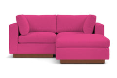 Taylor Plush 3pc Modular Reversible Chaise Sofa :: Leg Finish: Pecan