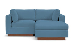Taylor Plush 3pc Modular Reversible Chaise Sofa :: Leg Finish: Pecan