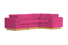 Taylor Plush 4pc Modular L-Sectional Sofa :: Leg Finish: Natural