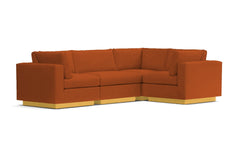 Taylor Plush 4pc Modular L-Sectional Sofa :: Leg Finish: Natural