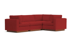 Taylor Plush 4pc Modular L-Sectional Sofa :: Leg Finish: Pecan