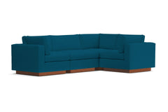 Taylor Plush 4pc Modular L-Sectional Sofa :: Leg Finish: Pecan