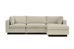 Taylor Plush 4pc Modular Chaise Sectional Sofa :: Leg Finish: Espresso