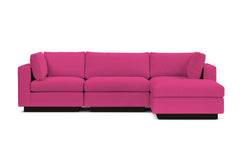Taylor Plush 4pc Modular Chaise Sectional Sofa :: Leg Finish: Espresso