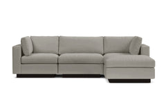 Taylor Plush 4pc Modular Chaise Sectional Sofa :: Leg Finish: Espresso