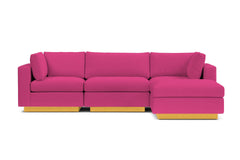Taylor Plush 4pc Modular Chaise Sectional Sofa :: Leg Finish: Natural