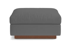 Taylor Plush Ottoman :: Leg Finish: Pecan