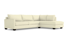 Tuxedo 2pc Sleeper Sectional :: Leg Finish: Espresso / Configuration: RAF - Chaise on the Right / Sleeper Option: Memory Foam Mattress