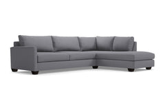 Tuxedo 2pc Sleeper Sectional :: Leg Finish: Espresso / Configuration: RAF - Chaise on the Right / Sleeper Option: Memory Foam Mattress