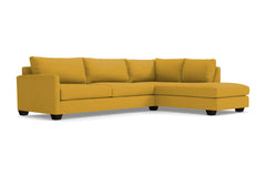 Tuxedo 2pc Sleeper Sectional :: Leg Finish: Espresso / Configuration: RAF - Chaise on the Right / Sleeper Option: Memory Foam Mattress