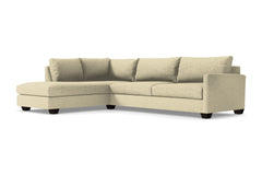 Tuxedo 2pc Sleeper Sectional :: Leg Finish: Espresso / Configuration: LAF - Chaise on the Left / Sleeper Option: Memory Foam Mattress