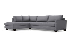 Tuxedo 2pc Sleeper Sectional :: Leg Finish: Espresso / Configuration: LAF - Chaise on the Left / Sleeper Option: Memory Foam Mattress