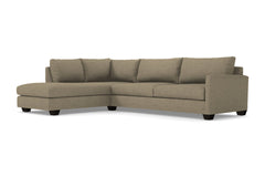 Tuxedo 2pc Sleeper Sectional :: Leg Finish: Espresso / Configuration: LAF - Chaise on the Left / Sleeper Option: Memory Foam Mattress