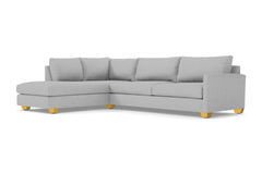 Tuxedo 2pc Sleeper Sectional :: Leg Finish: Natural / Configuration: LAF - Chaise on the Left / Sleeper Option: Memory Foam Mattress