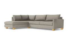 Tuxedo 2pc Sleeper Sectional :: Leg Finish: Natural / Configuration: LAF - Chaise on the Left / Sleeper Option: Memory Foam Mattress