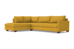 Tuxedo 2pc Sleeper Sectional :: Leg Finish: Pecan / Configuration: LAF - Chaise on the Left / Sleeper Option: Deluxe Innerspring Mattress