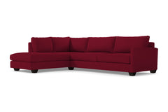 Tuxedo 2pc Sleeper Sectional :: Leg Finish: Espresso / Configuration: LAF - Chaise on the Left / Sleeper Option: Memory Foam Mattress