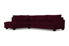 Tuxedo 2pc Sleeper Sectional :: Leg Finish: Espresso / Configuration: LAF - Chaise on the Left / Sleeper Option: Memory Foam Mattress