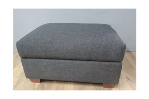 Custom Tuxedo Ottoman in CHARCOAL - 25x35