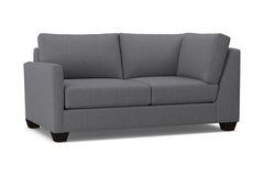 Tuxedo Left Arm Corner Loveseat :: Leg Finish: Espresso / Configuration: LAF - Chaise on the Left