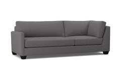 Tuxedo Left Arm Corner Sofa :: Leg Finish: Espresso / Configuration: LAF - Chaise on the Left