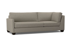 Tuxedo Left Arm Corner Sofa :: Leg Finish: Espresso / Configuration: LAF - Chaise on the Left