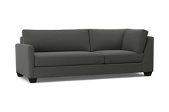 Tuxedo Left Arm Corner Sofa :: Leg Finish: Espresso / Configuration: LAF - Chaise on the Left