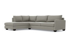 Tuxedo 2pc Sleeper Sectional :: Leg Finish: Espresso / Configuration: LAF - Chaise on the Left / Sleeper Option: Memory Foam Mattress