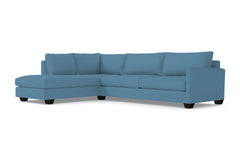 Tuxedo 2pc Sleeper Sectional :: Leg Finish: Espresso / Configuration: LAF - Chaise on the Left / Sleeper Option: Memory Foam Mattress