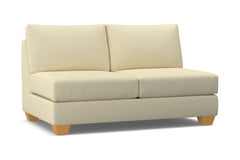Tuxedo Armless Apartment Size Sofa :: Leg Finish: Natural