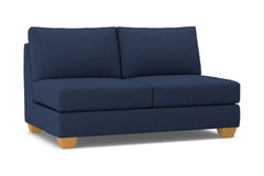 Tuxedo Armless Apartment Size Sofa :: Leg Finish: Natural