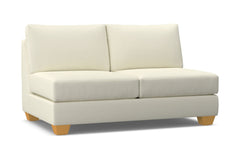 Tuxedo Armless Apartment Size Sofa :: Leg Finish: Natural
