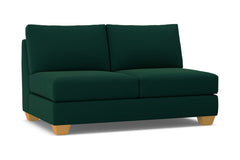 Tuxedo Armless Apartment Size Sofa :: Leg Finish: Natural