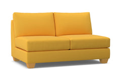 Tuxedo Armless Apartment Size Sofa :: Leg Finish: Natural